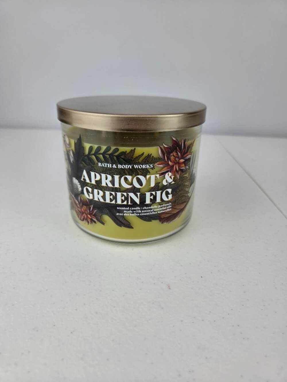 Bath & Body Works Apricot & Green Fig 3-Wick Candle 14.5 oz NEW